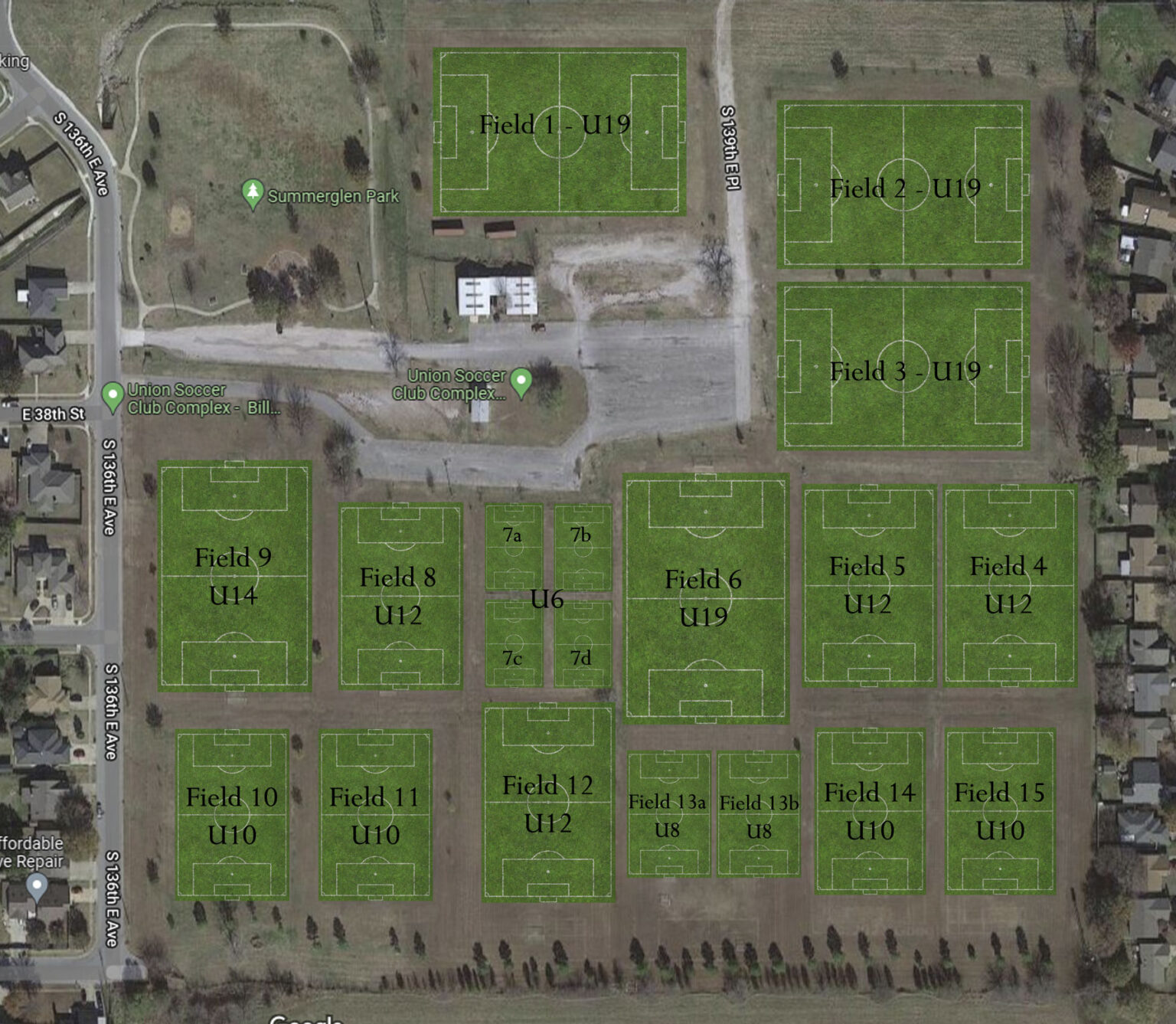 Field Map – Union Soccer Club